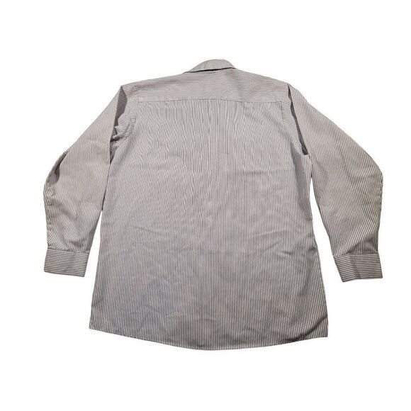 Red Kap‎ Shirt Striped Button Up Men Sz L Embroidered Brookhaven Country Club - Picture 7 of 7